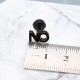 1pc Titanium Steel Letters Word NO Punk Women Men Earring 1pc Titanium Steel Letters Word NO Punk Women Men Earring