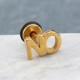 1pc Titanium Steel Letters Word NO Punk Women Men Earring 1pc Titanium Steel Letters Word NO Punk Women Men Earring