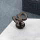 1pc Titanium Steel Letters Word NO Punk Women Men Earring