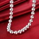 14mm Beads Men Silver Plated Necklace Chain Lucky Jewelry For Prayer