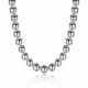 14mm Beads Men Silver Plated Necklace Chain Lucky Jewelry For Prayer