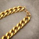 18K Gold Plated 10mm Men Chain 24inch Necklace Jewelry