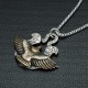 316L Stainless Steel Eagle Pendant Chain Never Fade Punk Necklace for Men