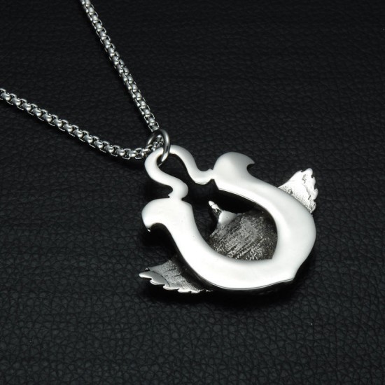 316L Stainless Steel Eagle Pendant Chain Never Fade Punk Necklace for Men 316L Stainless Steel Eagle Pendant Chain Never Fade Punk Necklace for Men