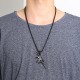 316L Stainless Steel Men Silver Gold Black Gun Pendant Titanium Steel Charm Necklace 316L Stainless Steel Men Silver Gold Black Gun Pendant Titanium Steel Charm Necklace