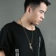 316L Stainless Steel Men Silver Gold Black Gun Pendant Titanium Steel Charm Necklace 316L Stainless Steel Men Silver Gold Black Gun Pendant Titanium Steel Charm Necklace