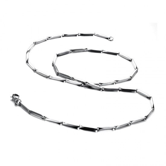 3mm Men's Silver Single Chain Anti-allergic Antifade Stainless Steel Necklace for Men 3mm Men's Silver Single Chain Anti-allergic Antifade Stainless Steel Necklace for Men