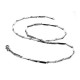 3mm Men's Silver Single Chain Anti-allergic Antifade Stainless Steel Necklace for Men