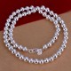 8mm Buddha Beads Necklace Multi Layer Silver Chain Women Men Jewelry