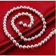 8mm Buddha Beads Necklace Multi Layer Silver Chain Women Men Jewelry