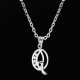 925 Sterling Silver Rhinestone Letter Charm Pendant Jewelry Clearence