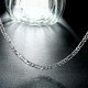 925 Sterling Silver Stamp Figaro Chain Necklace 16 18 20 22 24 26 28 30 Inch 925 Sterling Silver Stamp Figaro Chain Necklace 16 18 20 22 24 26 28 30 Inch