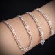 925 Sterling Silver Stamp Figaro Chain Necklace 16 18 20 22 24 26 28 30 Inch 925 Sterling Silver Stamp Figaro Chain Necklace 16 18 20 22 24 26 28 30 Inch