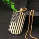 American Flag Sports Titanium Steel Necklace Trendy Unisex Clothing Accessories for Men Women