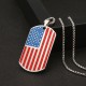American Flag Sports Titanium Steel Necklace Trendy Unisex Clothing Accessories for Men Women