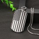 American Flag Sports Titanium Steel Necklace Trendy Unisex Clothing Accessories for Men Women