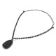 Black Obsidian Goddess Mercy Amulet Pendant Necklace Prayer Black Obsidian Goddess Mercy Amulet Pendant Necklace Prayer