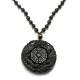 Black Obsidian Lucky Pendant Tai Ji Necklace Chain for Men Women Gift