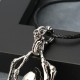 Retro Double Skull  Zinc Alloy Chain Punk Spider Pendant Necklace for Men