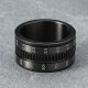 12mm Titanium Steel Black 316L Stainless Steel Finger Ring Spinner Camera Lens Focus Ring Men Ring