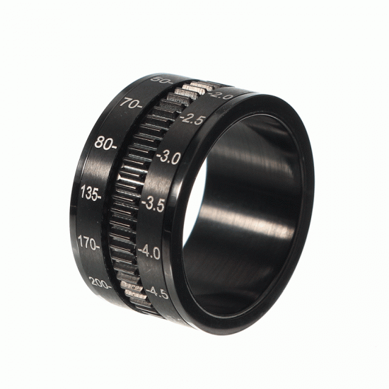 12mm Titanium Steel Black 316L Stainless Steel Finger Ring Spinner Camera Lens Focus Ring Men Ring 12mm Titanium Steel Black 316L Stainless Steel Finger Ring Spinner Camera Lens Focus Ring Men Ring