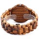 BEWELL ZS-100BG Luminous Hands Calendar Wood Watches Waterproof Quartz Unisex Watch