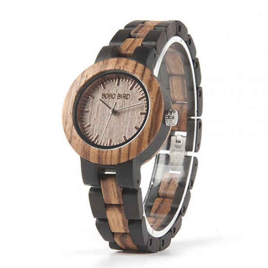 BOBO BIRD N28N30 Classic Full Wood Wrist Watch Wood Strap Quartz Couple Watch