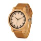 BOBO BIRD WA16 Simple Design Wooden Watch Genuine Leather Strap Unisex Quartz Watch