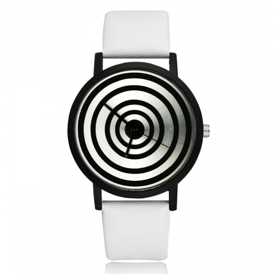 GAETY G417 Fashion Women Men Quartz Watch Creative Geometric Pattern Wrist Watch