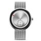 SINOBI 9743 Creative Watch Stainless Steel Strap Rotate Dial Unisex Wrist Watch