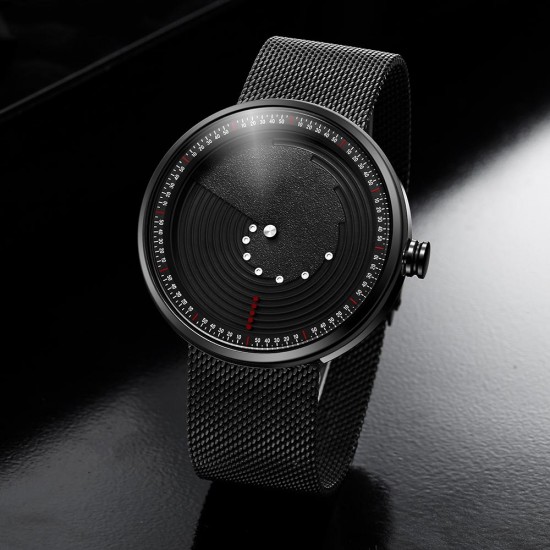 SINOBI 9768 Ultrathin Space-time Creative Watches Fashionable Stainless Steel Strap Quartz Watch