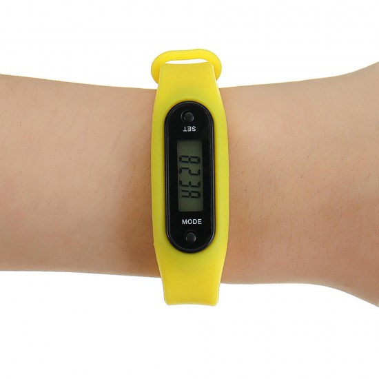 Fashion Digital Watch Colorful Silicone Strap Pedometer Calories Men Women Sport Watch Bracelet