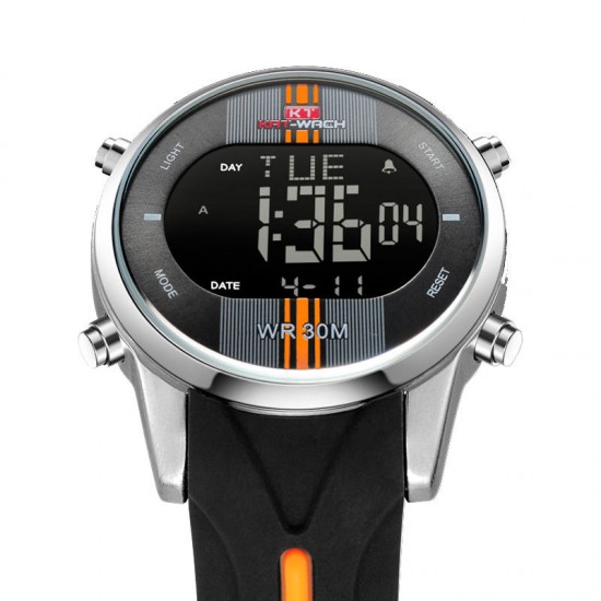 KAT-WACH KT716 Digital Watch Fashion Silicone Stopwatch Waterproof Watch Alarm Outdoor Sport Watch