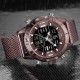 NAVIFORCE 9153 Waterproof Dual Display Watch Calendar Full Steel Business Men Digital Watch