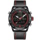 NAVIFORCE NF9144 Water Resistant LED Dual Display Watch Chronograph Digital Watch