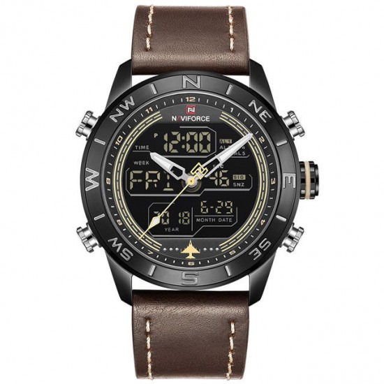 NAVIFORCE NF9144 Water Resistant LED Dual Display Watch Chronograph Digital Watch NAVIFORCE NF9144 Water Resistant LED Dual Display Watch Chronograph Digital Watch