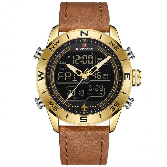 NAVIFORCE NF9144 Water Resistant LED Dual Display Watch Chronograph Digital Watch NAVIFORCE NF9144 Water Resistant LED Dual Display Watch Chronograph Digital Watch