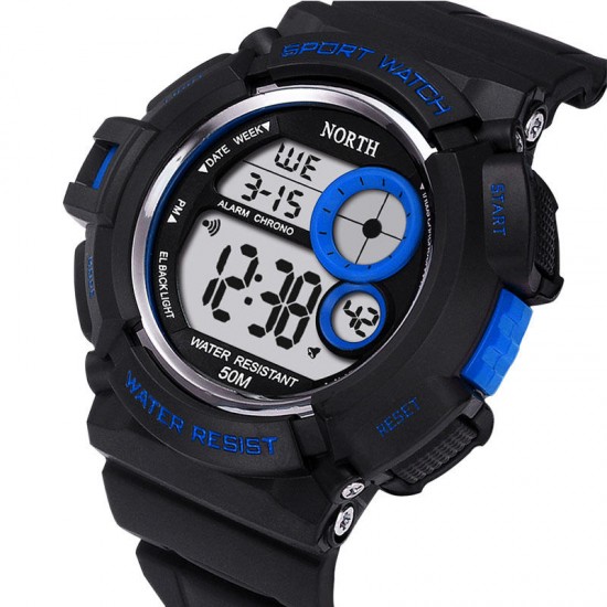 NORTH 2002 Sport Watch Men Waterproof LED Military Student Digital Watch NORTH 2002 Sport Watch Men Waterproof LED Military Student Digital Watch