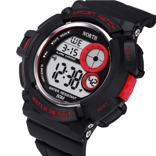 NORTH 2002 Sport Watch Men Waterproof LED Military Student Digital Watch NORTH 2002 Sport Watch Men Waterproof LED Military Student Digital Watch