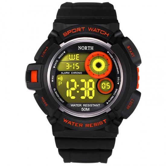 NORTH 2002 Sport Watch Men Waterproof LED Military Student Digital Watch