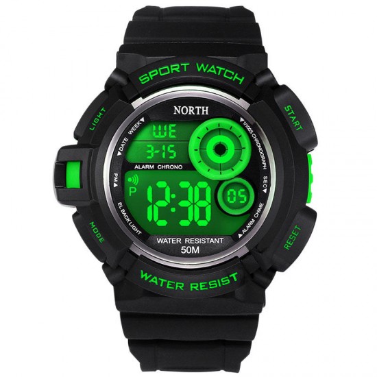 NORTH 2002 Sport Watch Men Waterproof LED Military Student Digital Watch