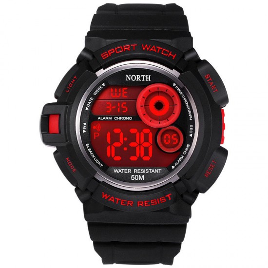 NORTH 2002 Sport Watch Men Waterproof LED Military Student Digital Watch