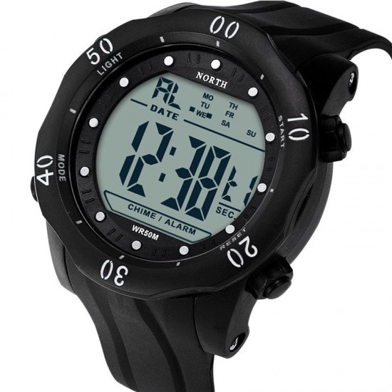 NORTH 2003 Men Watch Sport Stopwatch Alarm Silicone Strap Wrist Digital Watch NORTH 2003 Men Watch Sport Stopwatch Alarm Silicone Strap Wrist Digital Watch