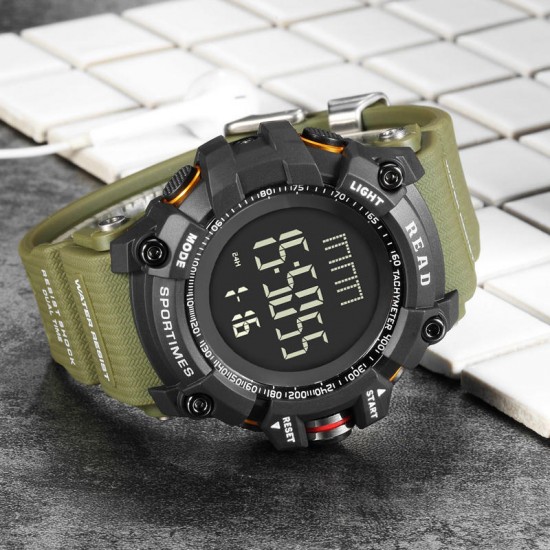 READ R90002 Digital Watch Multifunction Luminous Display Fashion Stopwatch Double Time Alarm Watch