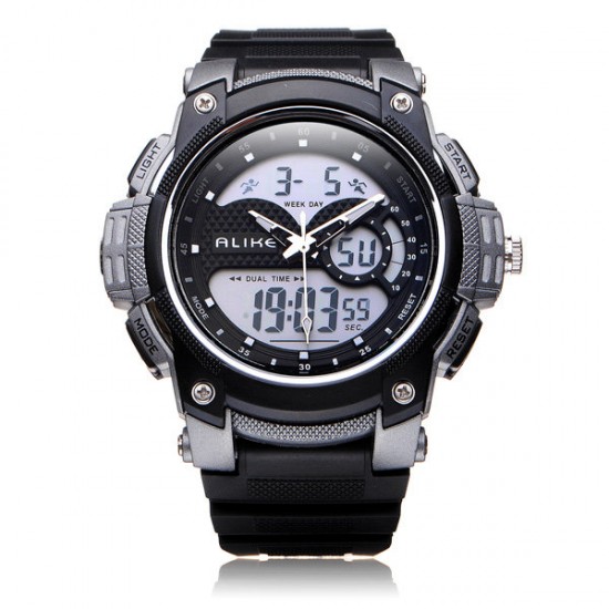 Alike AK1396 Sport Date Chronograph Alarm Black Men Wrist Watch