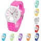 Casual Jelly Colors Silicone Band Analog Women Wrist Watch