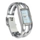 Fashion Women Lady Alloy Band Bracelet Bangle Rectangle Dial Quartz Wrist Watch