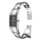 Fashion Women Lady Alloy Band Bracelet Bangle Rectangle Dial Quartz Wrist Watch