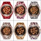 Fashion Women Sexy Leopard Brilliant Crystal Fur Big Wrist Watch