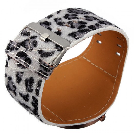 Fashion Women Sexy Leopard Brilliant Crystal Fur Big Wrist Watch Fashion Women Sexy Leopard Brilliant Crystal Fur Big Wrist Watch